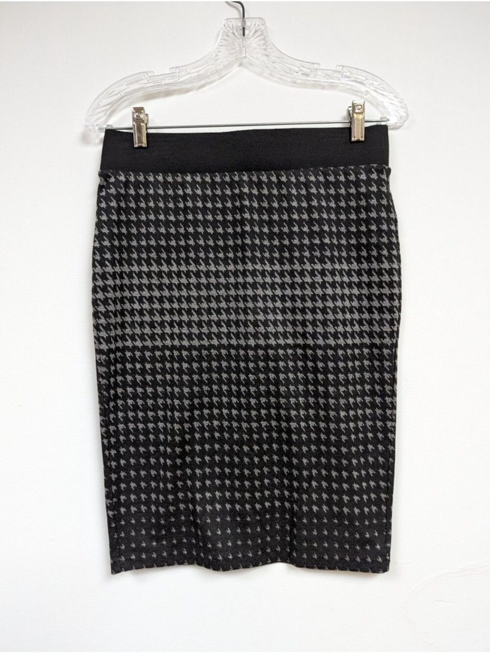 Stretchy Pencil Skirt Size S Light & Dark Gray No Slit Small